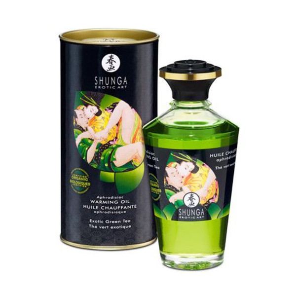 Huile chauffante bio thé vert comestible 100ml 